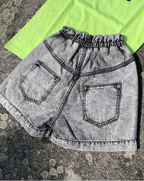 Kraťasy dětské Replay MIDAR SHORT šedé s hvězdami 